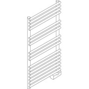 Sèche-serviette CALA électrique 750W Grey Aluminium 9007 - ACOVA TLN-075-050-TFC9007