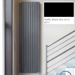 Radiateur chauffage central FASSANE Vertical simple 2028W Traffic Black (RAL 9017) 9217 - ACOVA HX-220-088C9217-RAC3370