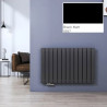 Radiateur chauffage central FASSANE Horizontal double à éléments verticaux 546W Black Matt 0557 - ACOVA HXD-060-051C0557