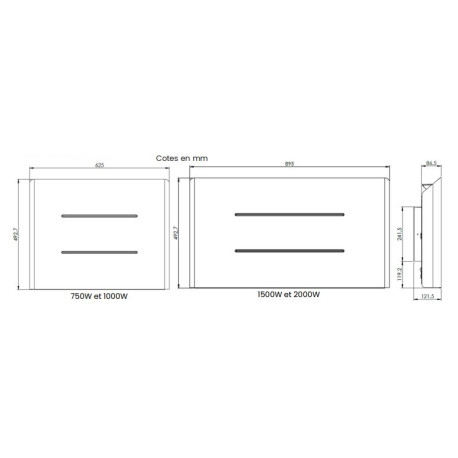 Radiateur electrique Acova 1000W inertie fonte MARA connecté - TMR100063EEZF