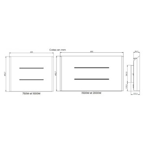 Radiateur electrique Acova 1500W inertie fonte MARA connecté - TMR150090EEZF