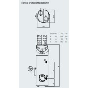 Chauffe-eau thermodynamique Nuos Primo HC A+ 240L. - Ø 584 mm - ARISTON 3069797