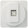 Prise RJ45 catégorie 6a pour Grade 3 TV complet Ateha - HAGER WJC228B