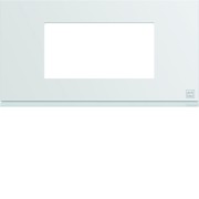 Plaque gallery plastique injecté 4 modules entraxe 71mm pure antibacterien - HAGER WXP9904 