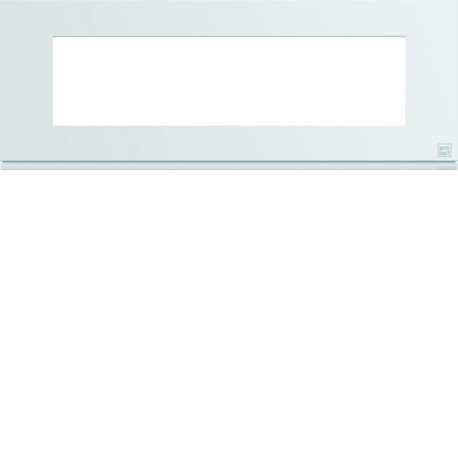 Plaque gallery plastique injecté 8 modules entraxe 71mm pure antibacterien - HAGER WXP9908 