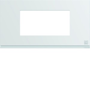 Plaque gallery plastique injecté 4 modules entraxe 71mm pure antibacterien - HAGER WXP9904 