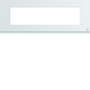 Plaque gallery plastique injecté 8 modules entraxe 71mm pure antibacterien - HAGER WXP9908 