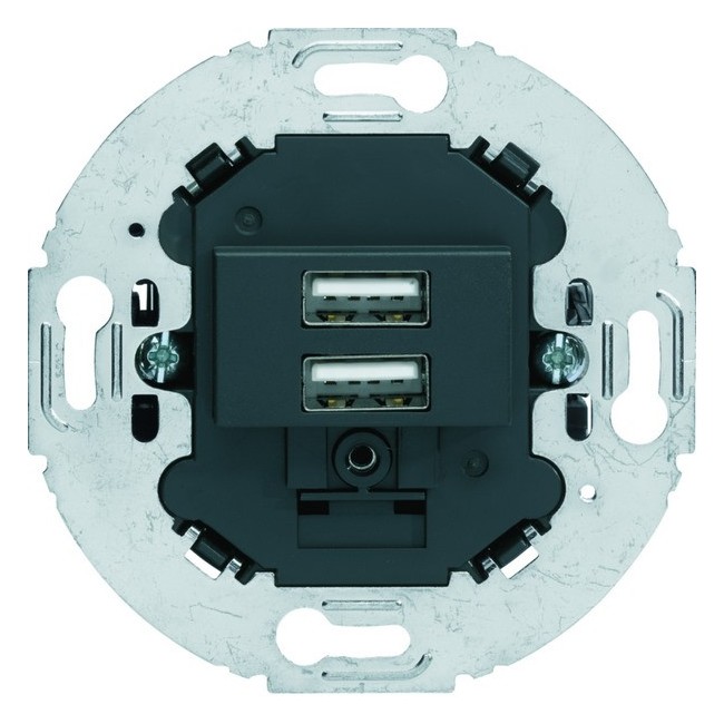 1930 Chargeur USB A+A 3A anthracite - HAGER 260215 