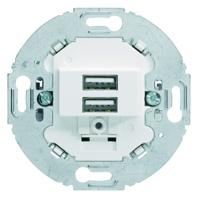 1930 Chargeur USB A+A 3A blanc alba - HAGER 260219 