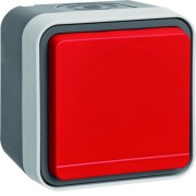 cubyko PC Schuko saillie rouge - HAGER 47403521 