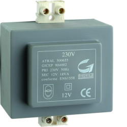 Transfo alim 230V / 12V 18VA - INTERPHONE HAGER A7901 