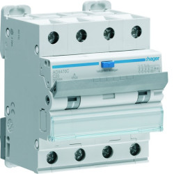 Disj. diff. 4P 10kA C-20A 30mA type A - HAGER ADX470C 