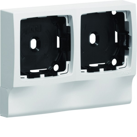 Support double appareillage saillie Legrand pour ATA12x20, Pure - HAGER ATA122499016 