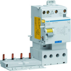 Bloc dif 2xsort.4P 63A 30mA AC - BLOCS DIFFERENTIELS HAGER BDC863 