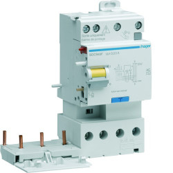 Bloc dif 2xsort.3P+N 40A 30mA - BLOCS DIFFERENTIELS HAGER BDC940F 
