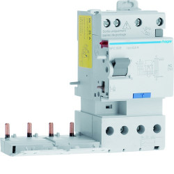 Bloc différentiel double sortie 4P 25A 300mA type AC 50/60Hz - HAGER BFC828 