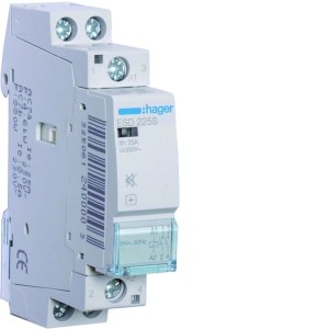 Contacteur Silencieux 25A, 2F, 24V - HAGER ESD225S 