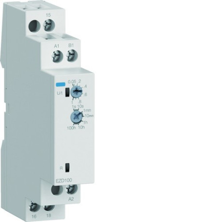 Relais temporisé à la mise sous tension 24-240V AC/DC - HAGER EZD100 