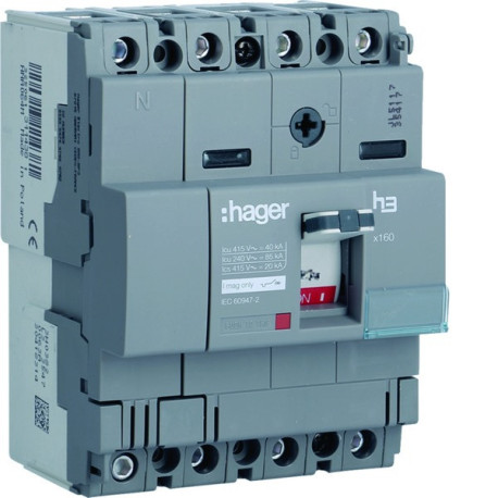 Disj.x160 4P 40kA 80A mag fixe - APPAREILLAGE DE TETE  HAGER HNA081M 