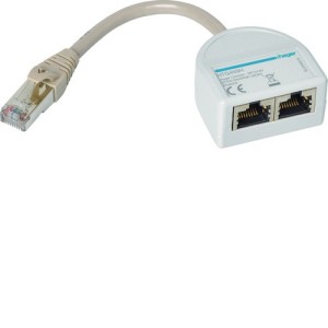 Eclateur de port 2 fils vers 2 RJ45 pour Modbus agardio - HAGER HTG469H 