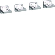 Prises Arrière - haut/bas - 66/100kA - HW2 4P (RC) - HAGER HWY161H 