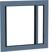 Cadre de porte fine pour HW1 Débrochable (DF) - HAGER HWY281H 