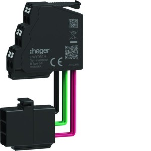 Connecteur d'auxiliaire type B 6/6 pour ENCT, Sentinel - HAGER HWY951H 
