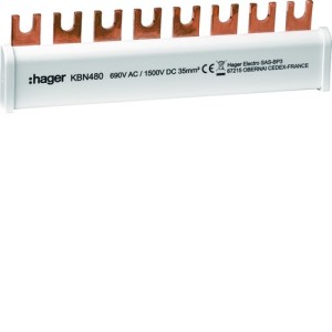 Barre de pontage 4P pour SPA180 - HAGER KBN480 