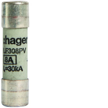Cartouche fus.10x381000VDC 8A -   HAGER LF308PV 