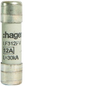 Cartouche fus.10x381000VDC 12A -   HAGER LF312PV 
