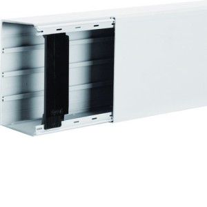 Goulotte lifea h110mmxp60mm + 2 éclisses +4 agrafes M7249 RAL 9016 Pure - HAGER LFF6011009016 