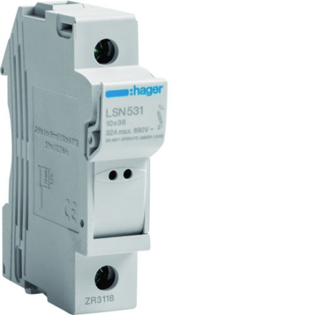CC 1P 32A 690V L38 1M voyant -   HAGER LSN531 