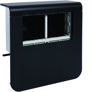 Support 2x app 45 SL20055 Noir - MOULURES PLINTHES  HAGER SL200559039011 