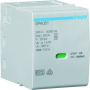 Cartouche L-N/PEN Uc 350V Iimp 25kA Up 1.5kV pour SPA80x - HAGER SPA081 