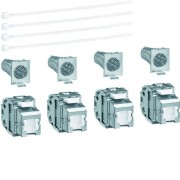 4 con. RJ45 cat.6 pr Gr2TV - SYSTEMES VDI  HAGER TN007 