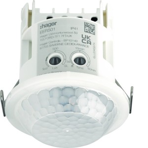 détecteur mini 10 mètres de présence et mouvement plafond encastré KNX EASY/ETS - HAGER TXD501 