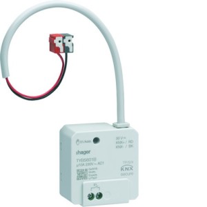 Module de sortie 1x 10A /230V~, à encastrer, KNX - HAGER TYBS601B 