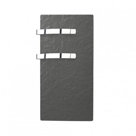 Sèche-serviette rayonnant SLIM 2.0 Ardoise Noire 800W  - Valderoma 02800TL