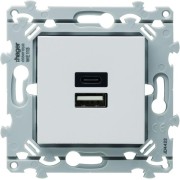 Chargeur double USB A+C pure essensya - HAGER WE113 
