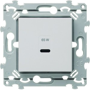 Chargeur USB-C 65W pure - HAGER WE115 