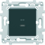 Chargeur USB-C 65W anthracite - HAGER WE115A 