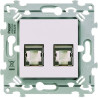 RJ45 essensya CAT.6A STP double Gr.3TV Pure - HAGER WE229 