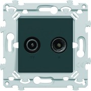 TV+FM double direct anthracite - HAGER WE253A 