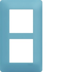 Plaque 2 postes essensya E57 Riviera - HAGER WE536 