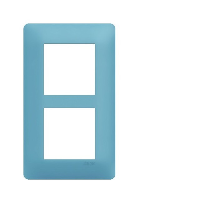 Plaque 2 postes essensya E57 Riviera - HAGER WE536 