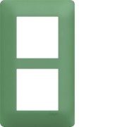 Plaque 2 postes essensya E57 Botanic - HAGER WE546 