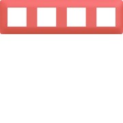 Plaque 4 postes essensya Coral - HAGER WE554 