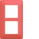 Plaque 2 postes essensya E57 Coral - HAGER WE556