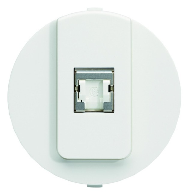 ateha prise RJ45 catégorie 6a pour Grade 3 TV associable - HAGER WJA228B 