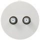 ateha Prise TV double type F associable pour réseaux câblés - HAGER WJA258B